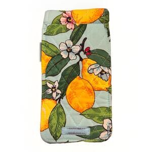 Vera Bradley Lemon Floral Quilted Glasses Case